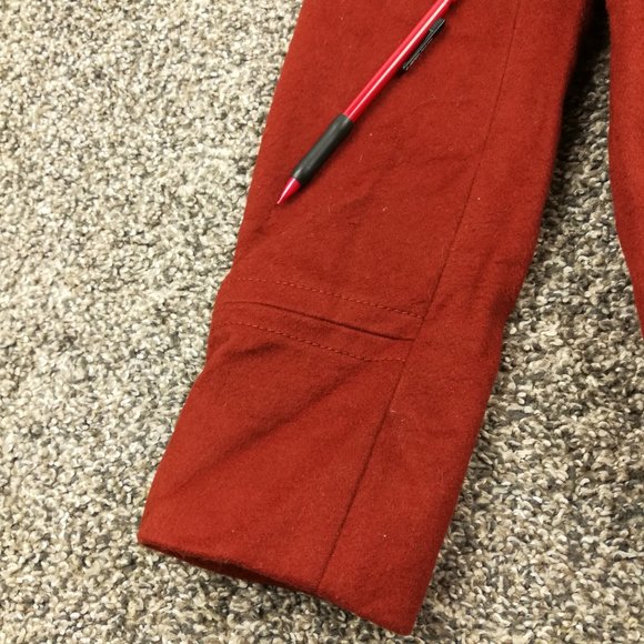 J Crew Pea Coat Wool Nello Gori Double Breasted Rust Henna Red Sz P2 Petite 2 - Picture 8 of 13